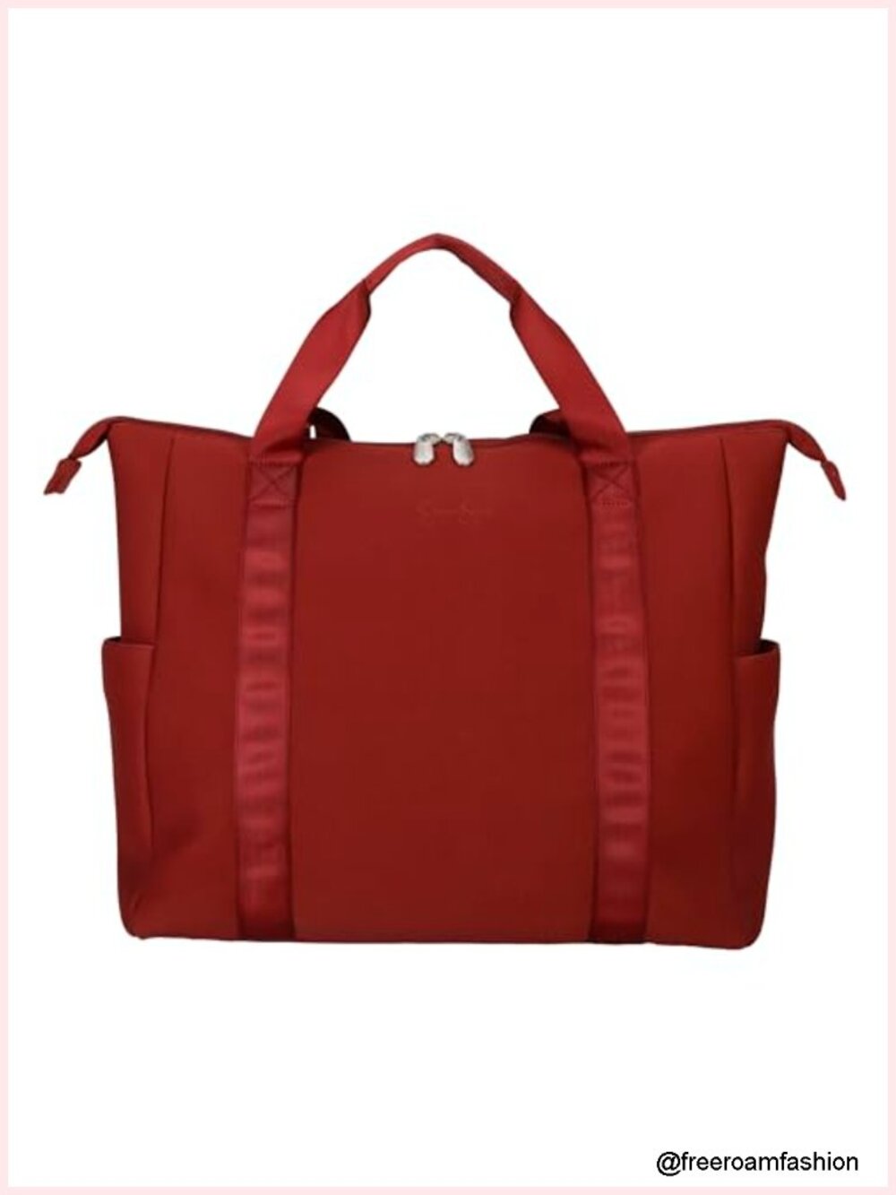 Neoprene Travel Tote with Zipper Shoulder Carry On Work Bag Trolley Tunnel